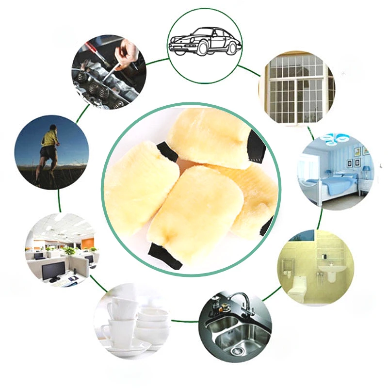 Double-sided Microfiber Cashmere Car Wash Gloves Multifunctional Cleaning Car Beauty Maintenance Gloves Household Cleaning