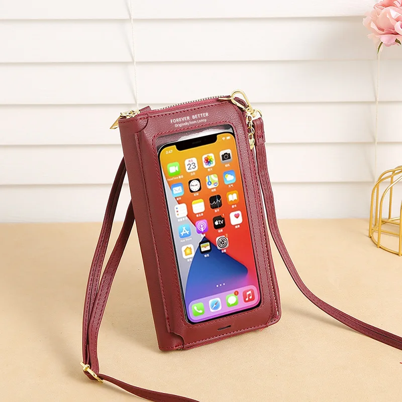 New Ladies Touch Screen Mobile Phone Bags Women Multifunctional