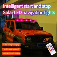 2026 New Solar Car Roof RGB Strobe Light with Remote Control, Waterproof Interior Car Lights 8 Colors Wireless LED Strobe Lights - Image 2