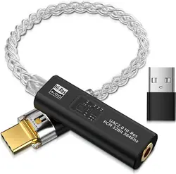 Enhanced USB - C to 3.5mm HiFi Audio Adapter with Dual Chip Amplifier DAC (Black)