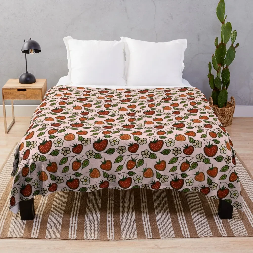 

Heart berry print Throw Blanket Luxury Designer warm for winter Designers Blankets