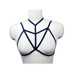 Handmade Hollow Elastic Harness Lingerie Straps for Women - Fashion Bra Accessory for Daily and Party Wear (Black)