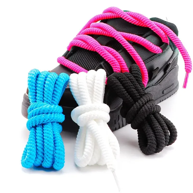 

Quality Round Shoelaces 8mm Thicker Shoelace Running Sneakers Laces 1Pair 100/120/140/160CM Boots Shoe laces Shoes Accessories