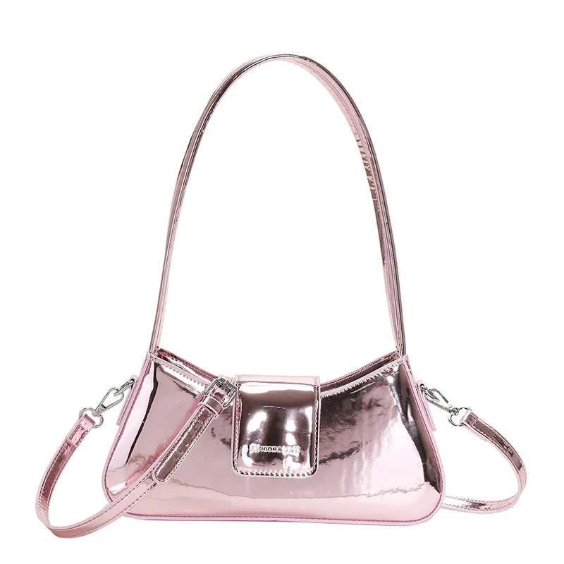 2023 Niche Shoulder Bag Design Premium Texture Patent Leather Sweet Cool Spice Girl Style Bags Color Variety Casual Versatile