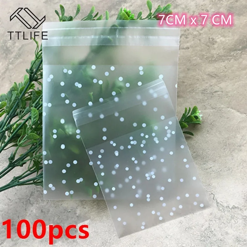 100pcs Self Adhesive Christmas DIY Cellophane Party Treat Cooky Candy Gift Bags 