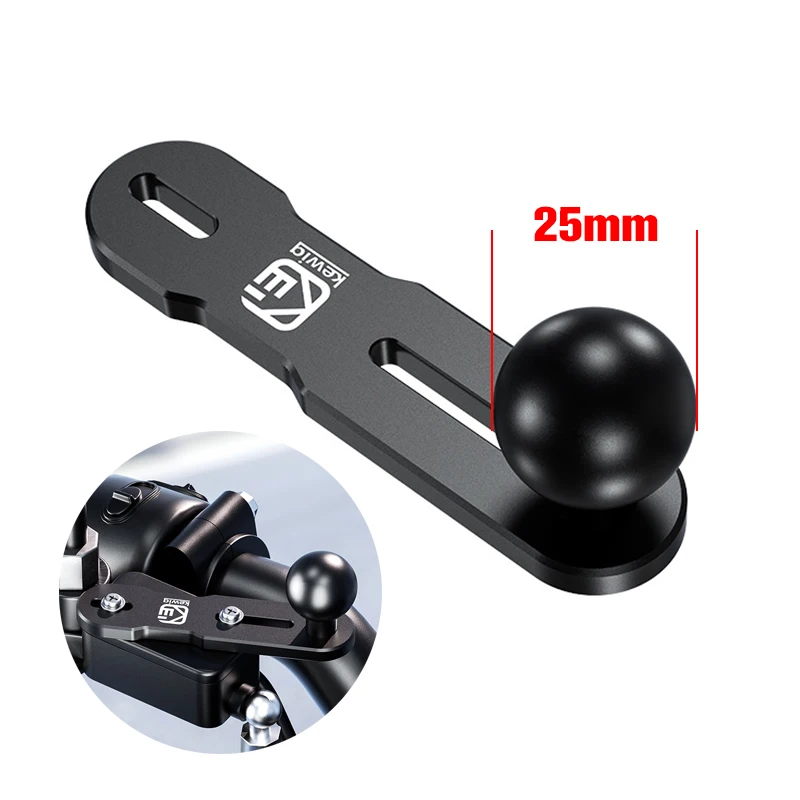 1" Ball Head Adapter Motorcycle Handlebar Pump Brake / Clutch Reservoir Cover Mount Phone Holder for Gopro insta360 x3 Accessory