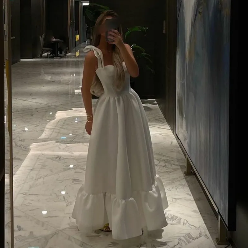 

Vintage Long Satin Sweetheart Evening Dresses With Pockets A-Line Floor Length Prom Formal Dress for Women