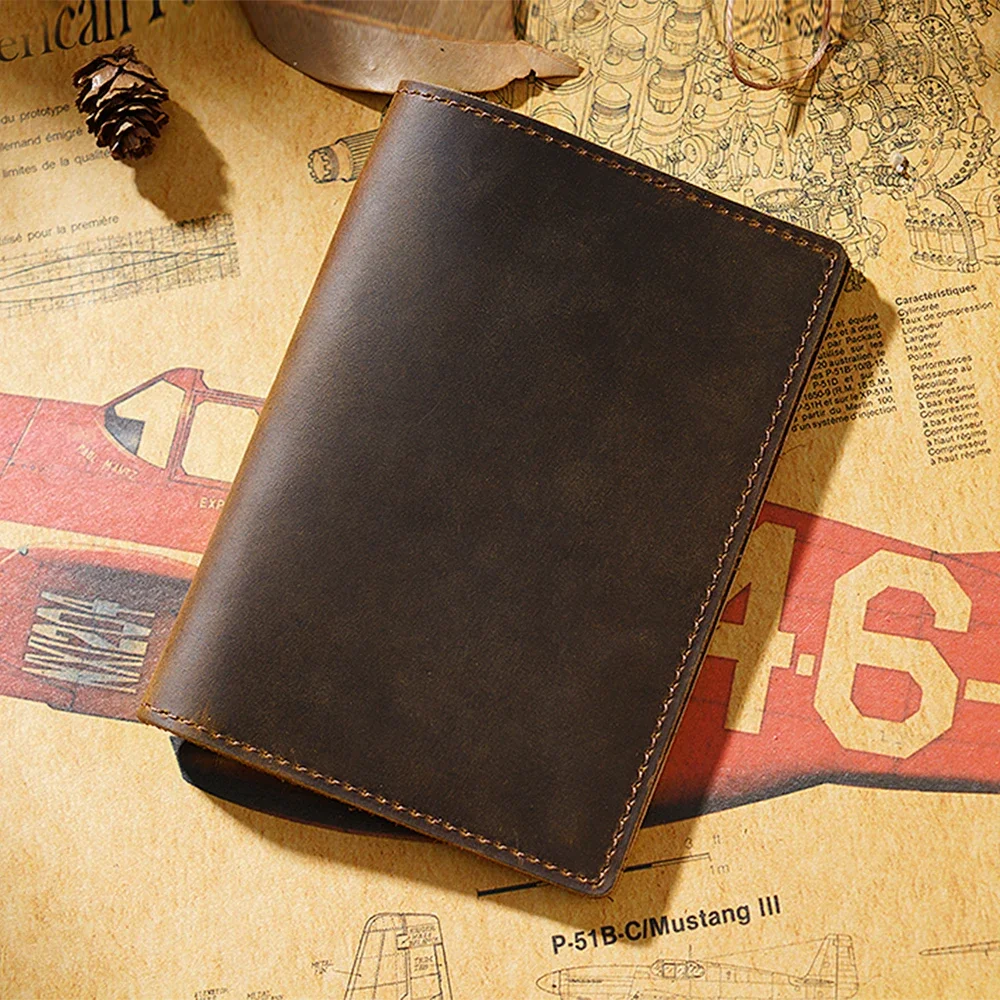 Genuine Leather Passport cover Solid Credit Card holder Vintage Men Women Passport case Business Unisex Travel wallet leather wallet wallet card holder card holder credit card holder credit card wallet card wallet coin purse wallet wallet card bag passport holder