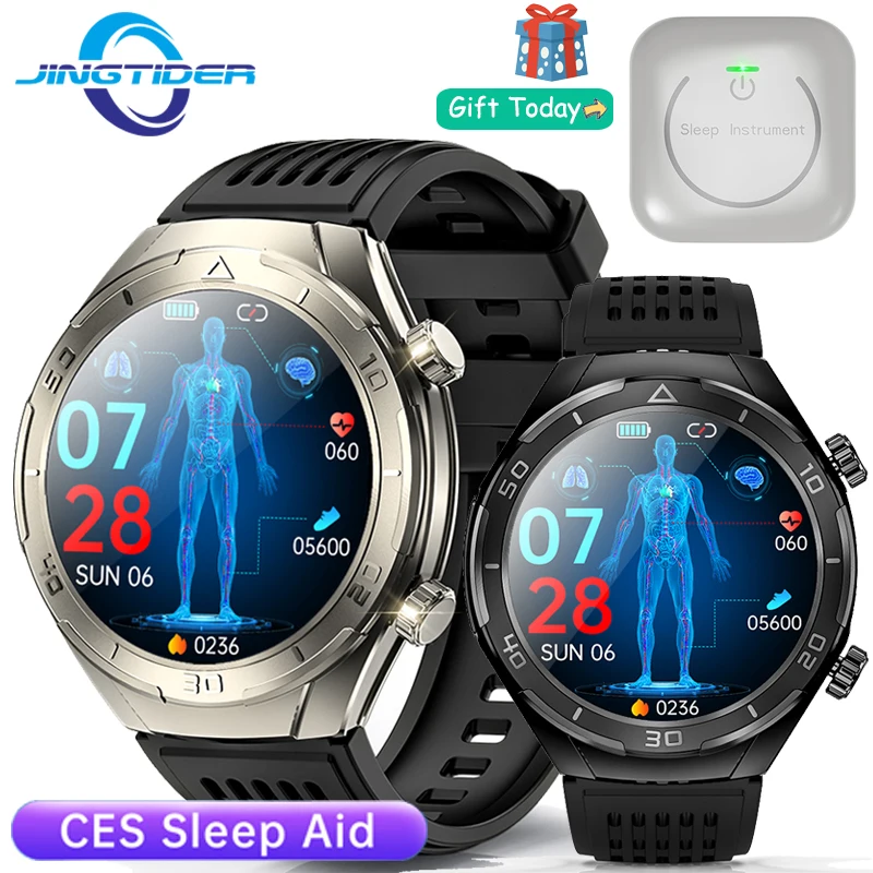 Fd02 Ces Sleep Aid Smart Watch Uomo Donna Aiuta L'Insonnia Fall Sleep Bluetooth Call Ecg Hrv Test Smartwatch Con Strumento Per Dormire