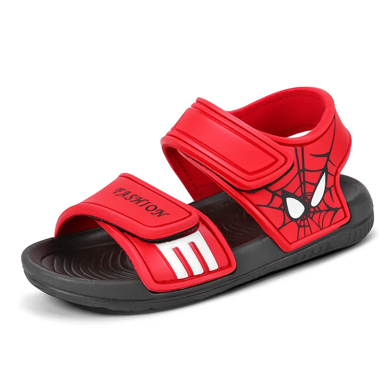 Summer Kids Girls Sandals Soft Non-Slip Beach Shoes Cartoon Mickey Spiderman Shark Children Boy Student Toddler Breathable Shoes