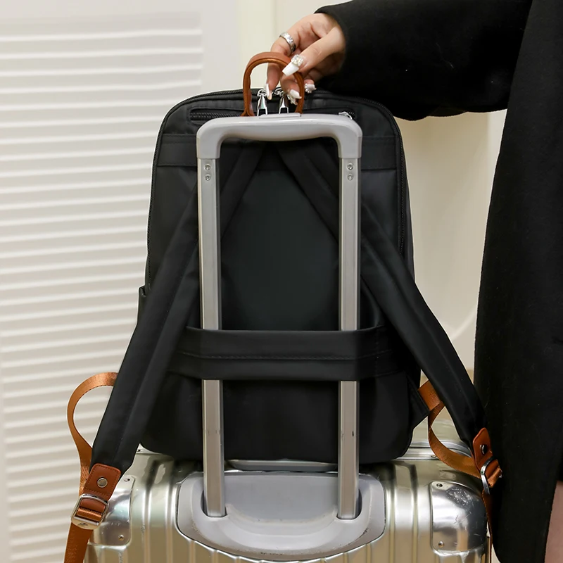 Waterproof Nylon Back Pack Women Business Laptop Backpacks Ladies