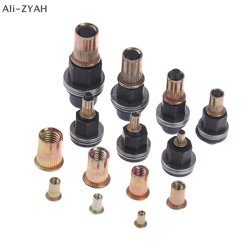 10pcs Hand Rivet Nut Tool Set Manual Riveter Kit With M3-12 Nut Heads For DIY Repair Installation, Easy Use Accessory Image 3
