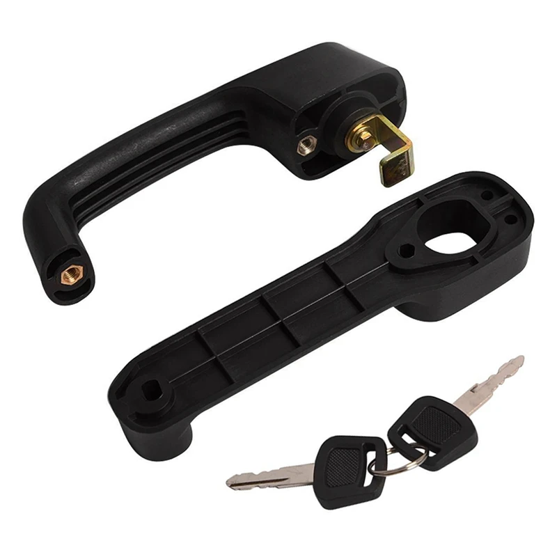 

1Set Front Door Latch Handle 7109662 7109663 ABS Black For Bobcat S130 S150 S160 S175 S185 S205 T180 Loader