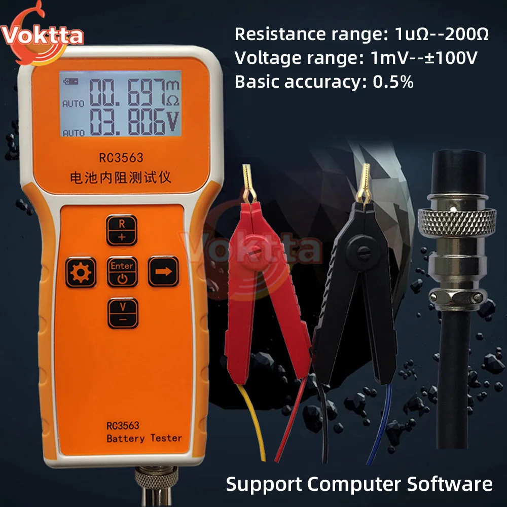 RC3563 18650 Battery Voltage Internal Resistance Tester True 4-wire High-precision Battery Tester Fixture Voltage Test Tool