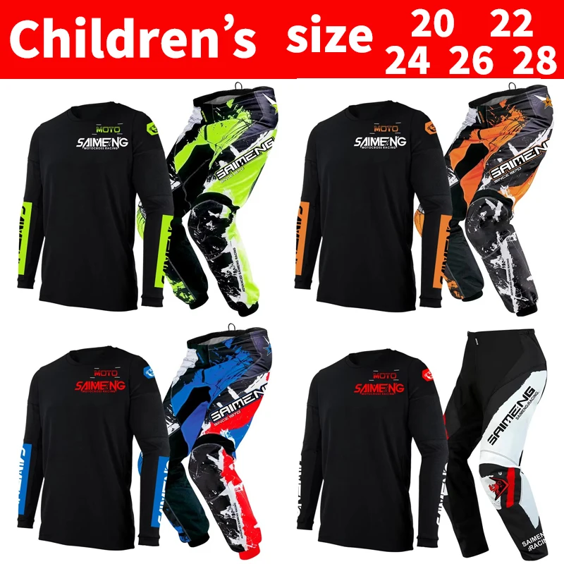 mx gear set kids Motocross Jersey and Pants kids children Set Dirt Bike MTB DH UTV Enduro Combo Off Road Racing Suit