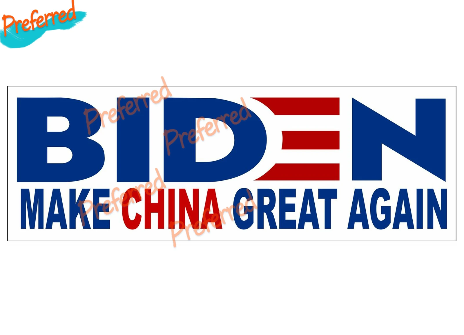 

Joe Biden Make China Great Again Bumper Sticker Bumper Sticker Decal