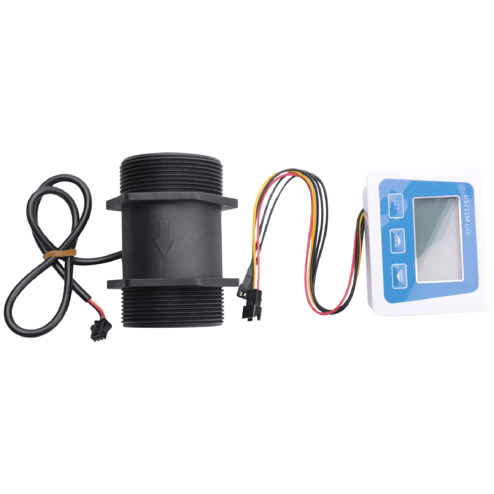 

US211M Lite USN-HS20TA 10-300L/Min 2 Inch Digital Flow Meter Flow Reader Compatible with All Our Hall Effect Water Flow Sensor