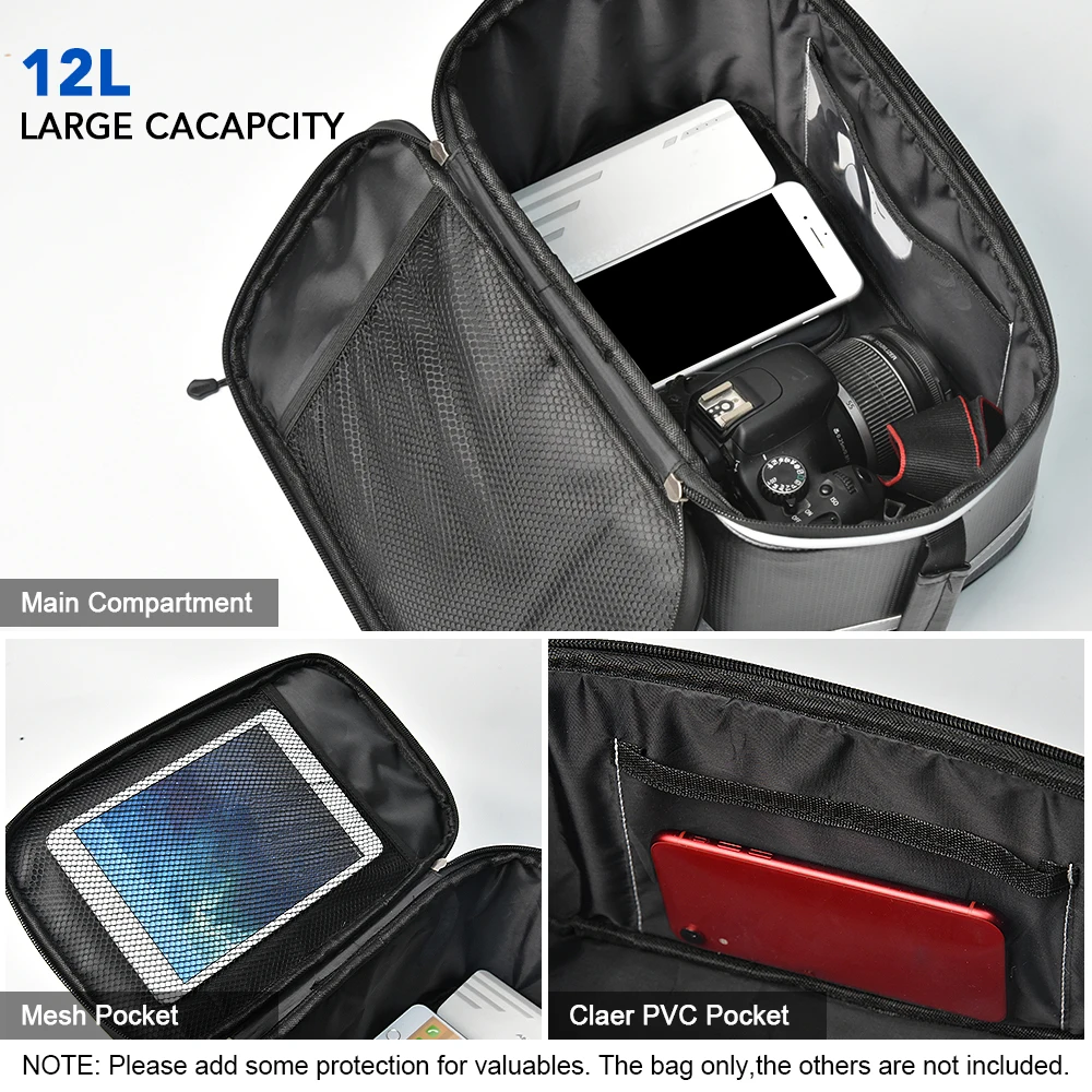 ANMEILU Bike Trunk Bag 7L Bicycle Rear Bag Water Resistant Bike Rack with Waterproof Rain Cover Cycling Bikepacking