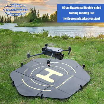 Volodymyr 80 cm (31'') Tappetino di atterraggio per drone pieghevole rapido bifacciale impermeabile per DJI Mavic 3 Pro/Phantom 4 Pro/Autel EVO II