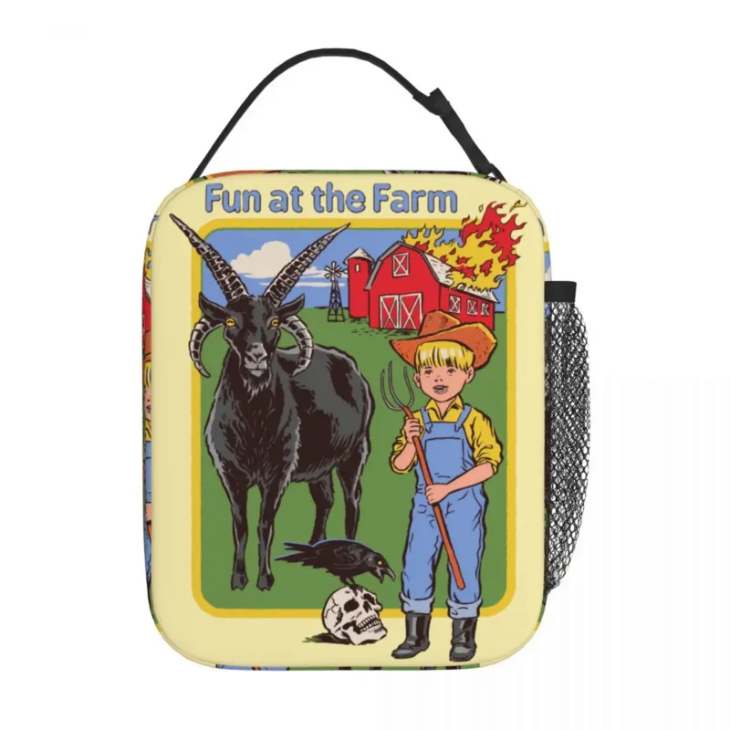 

Baphomet Lunch Bag Demonic Goat Fun At The Farm Merch Dark Occult Arts Storage Food Box Fashion Cooler Thermal Bento Box