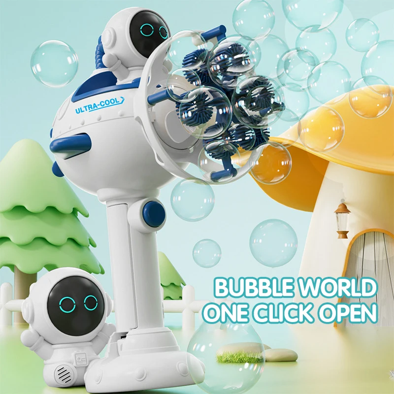 Automatic Bubble Gun Kids Toys Bubbles Maker Electric Soap Blowers Summer Outdoor Party Games Children Gift Cartoon Machine 3