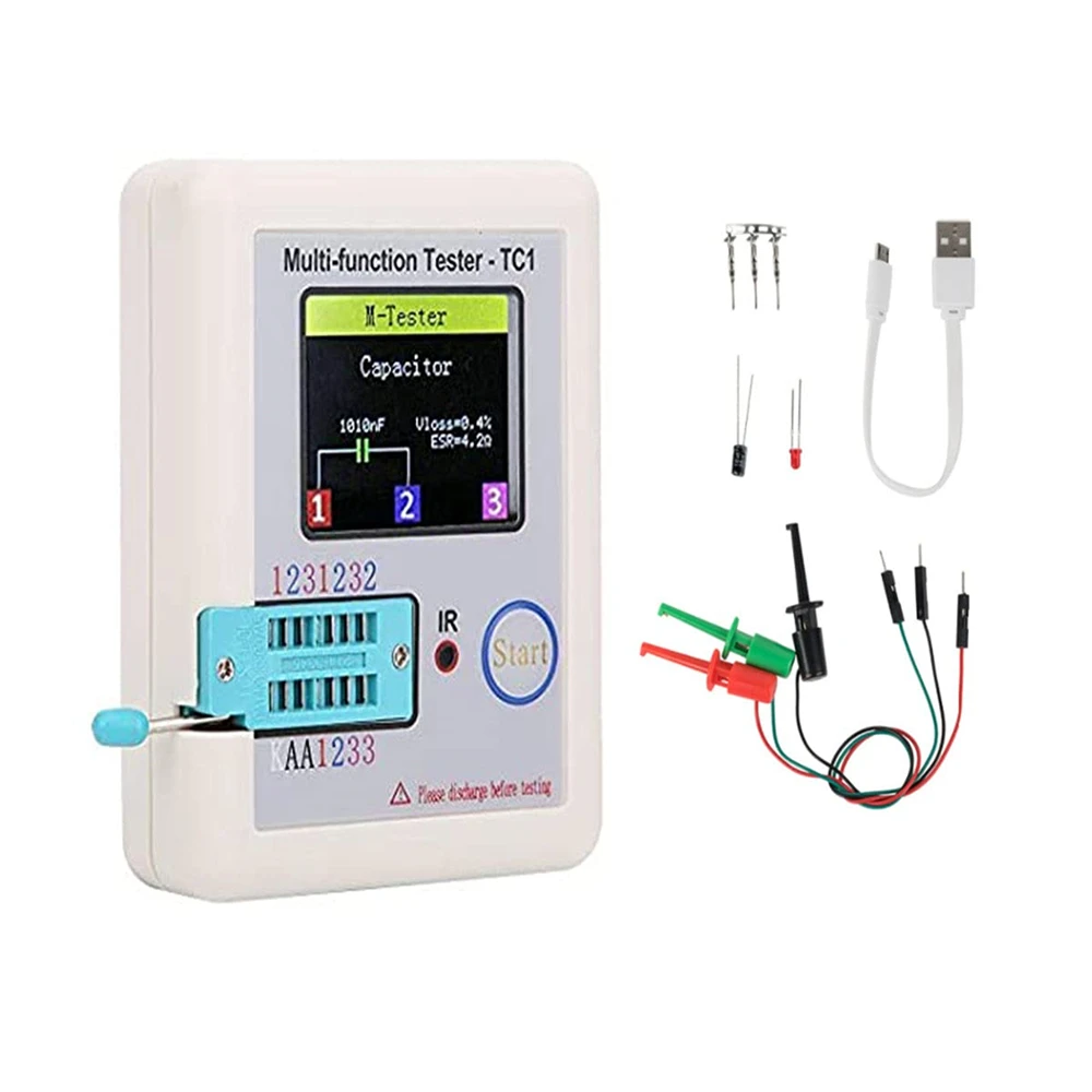 LCR-TC1 TC-T7-H LCR-TC2 TCR-T7 Transistor Tester Multimeter For Diode Triode MOS/PNP/NPN Capacitor Resistor Transistor Replace digital multimeter transistor tester
