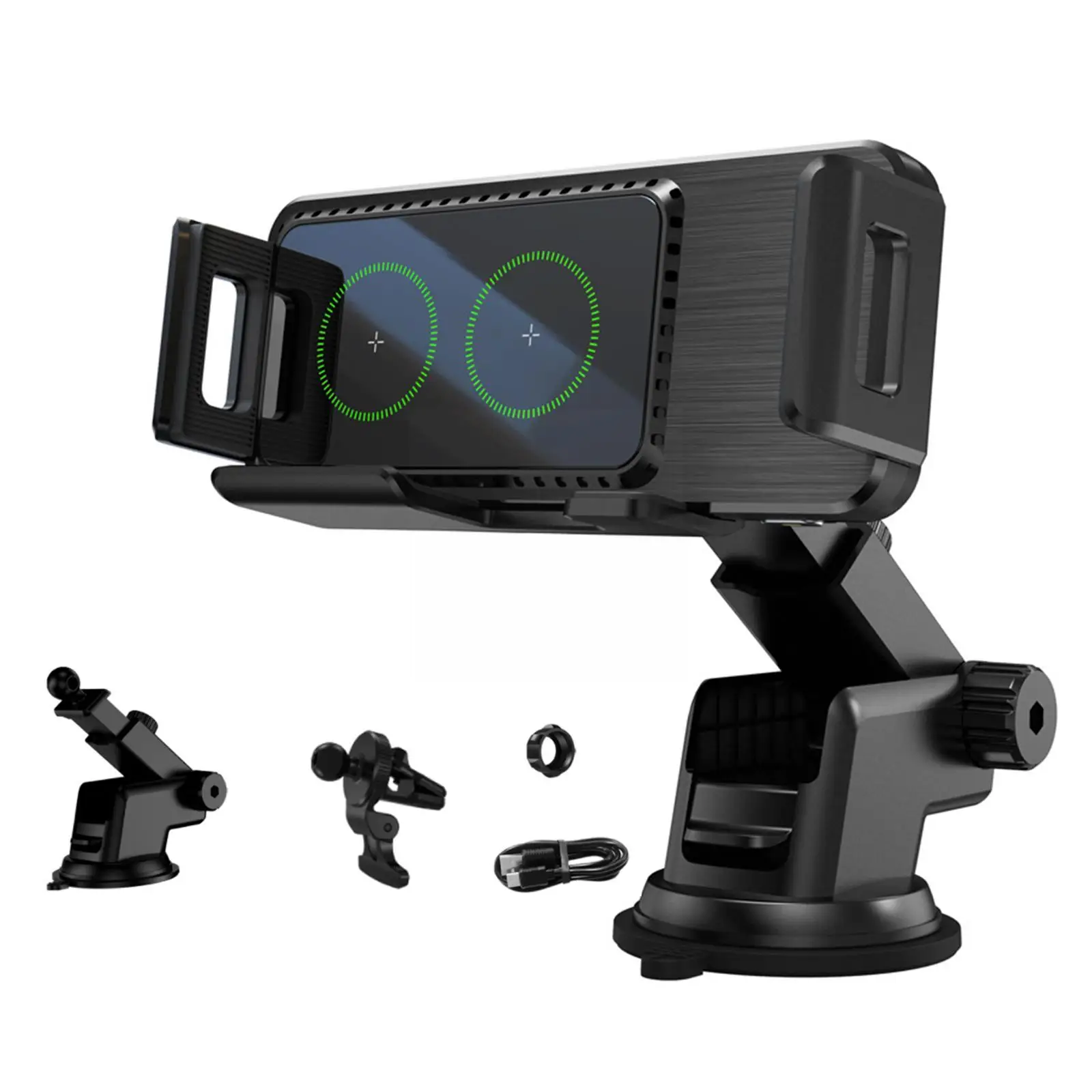 Wireless Car Charger for Galaxy Z Fold 3/Z Flip 3/S22 Ultra/iPhone Car Cell Phone Holder Mount Dashboard Air Vent Windshiel O9U3_voghion.com