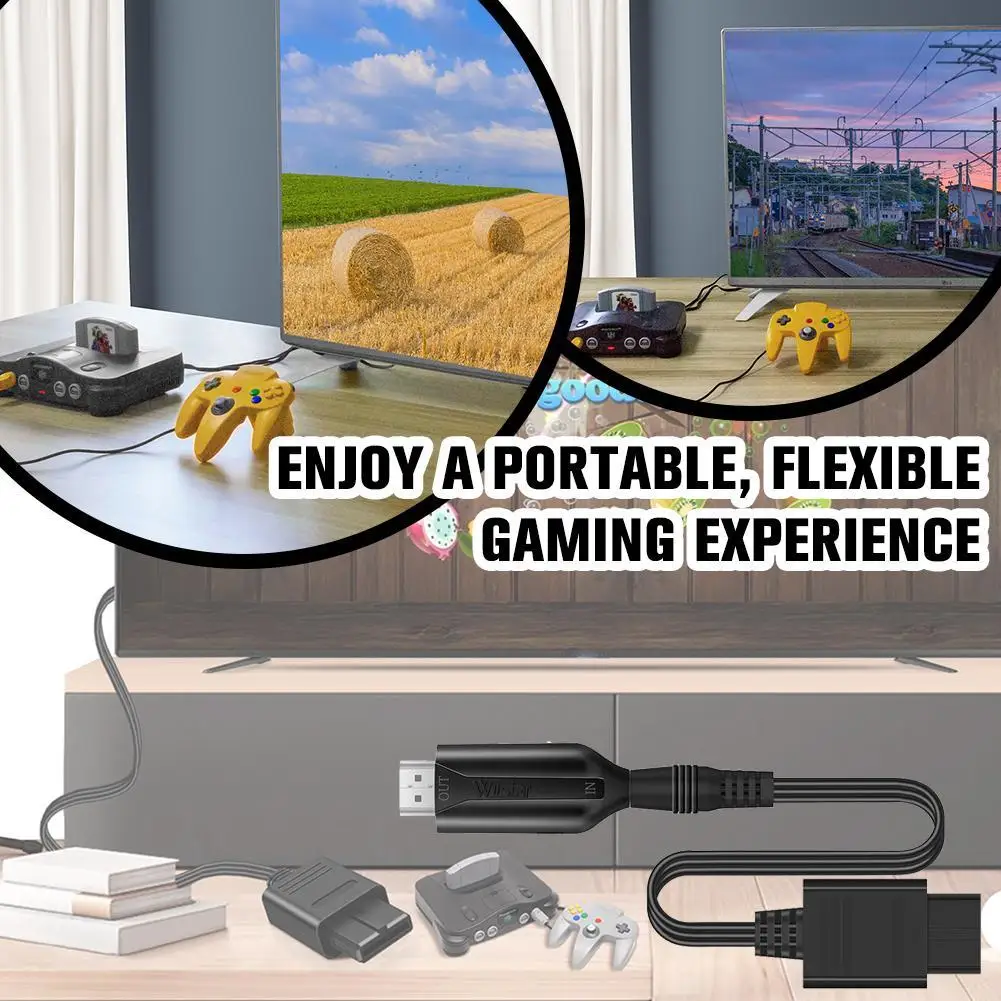 Per Console Di Gioco Nintendo Convertitore Compatibile Da N64 A Hdmi Cavo Di Collegamento Hd Per Nind64/-Snes/-Gc A Hdmi Compatibile Converti F7B5