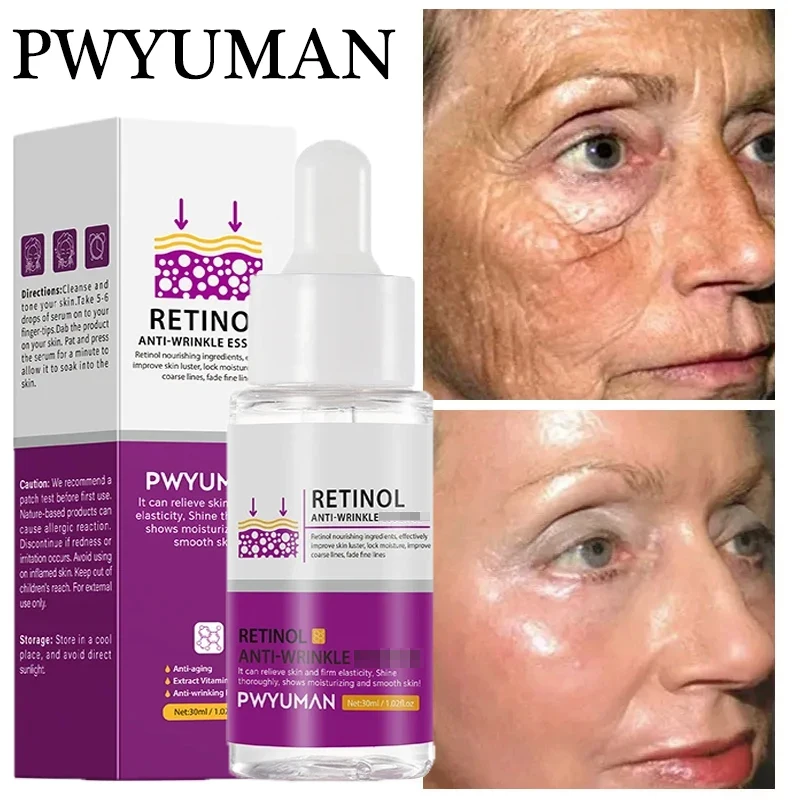

Retinol Wrinkle Removal Serum Anti aging Lift Firming Fade Fine Lines Serum Nourish Moisturizing Face Skin Care Korea Cosmetic