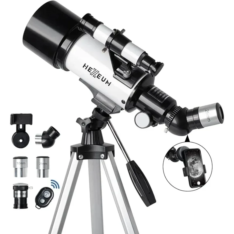 

Telescope for Kids & Adults - 70mm Aperture 500mm AZ Mount Fully Multi-Coated Optics Astronomical refracting Portable Telescopes