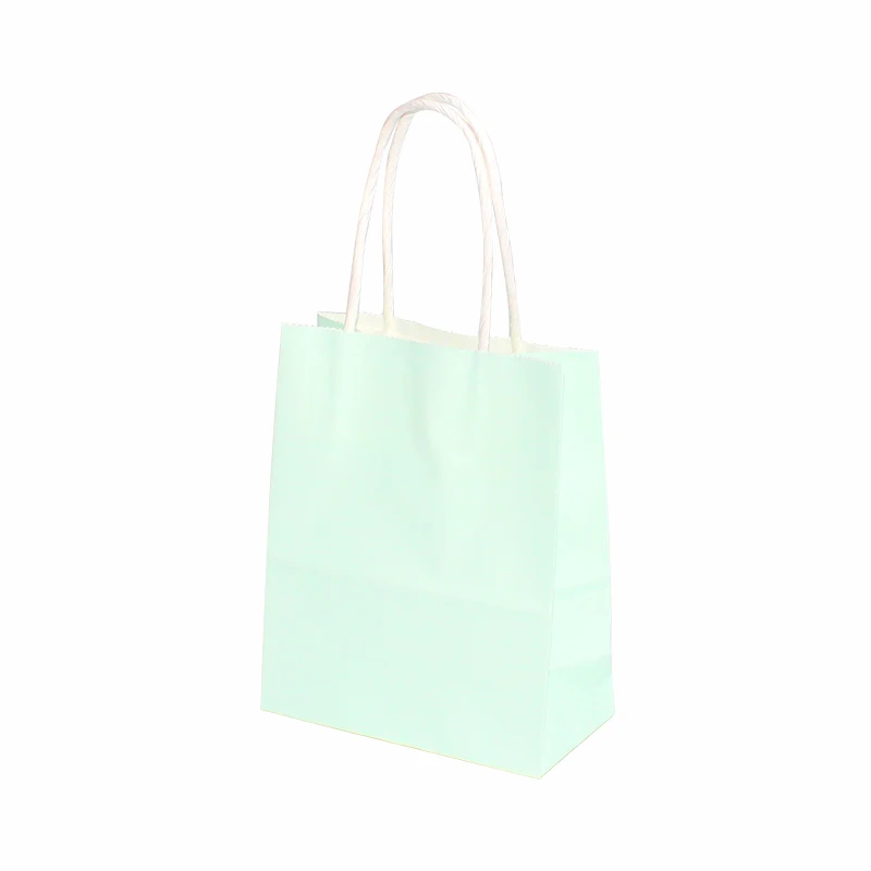 TUIOLUI Set 18 Sacchetti Regalo Di Carta Kraft Con Manici: 9 Marroni E 9 Bianchi (15x8x21cm) + 18 Adesivi 'Grazie' Per Matrimoni, Feste E Shopping - 5