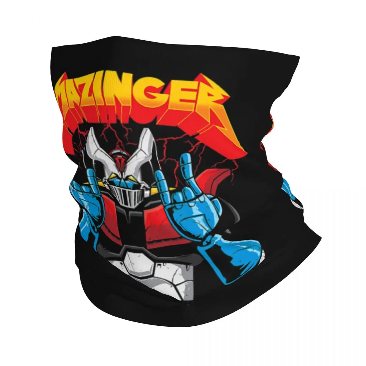 

Mazinger Z Winter Headband Neck Warmer Men Women Ski Running Tube Scarf UFO Robot Anime Face Bandana Gaiter