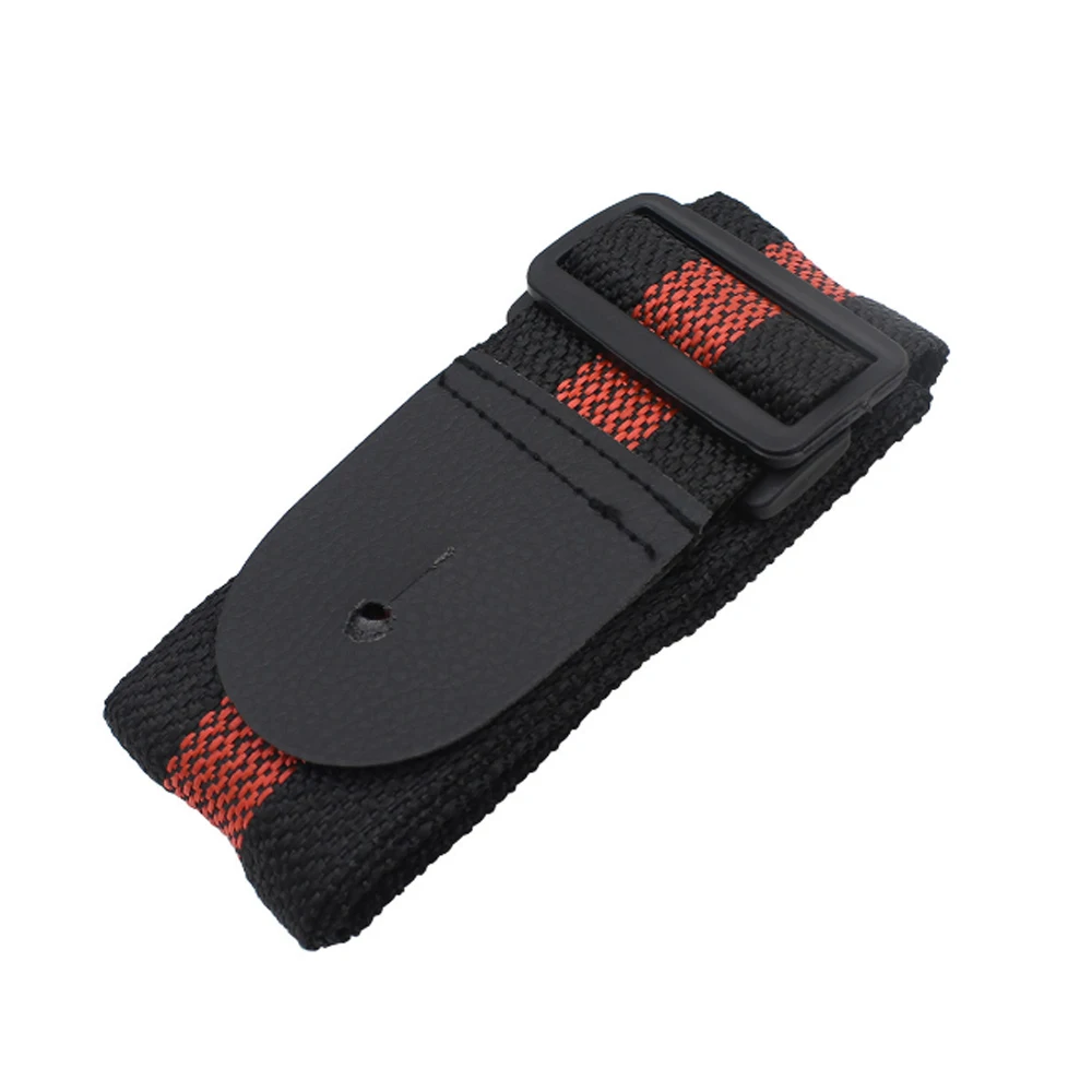 Premium Leather & Cotton Guitar Strap with Picks - High-Quality Instrument Accessory
