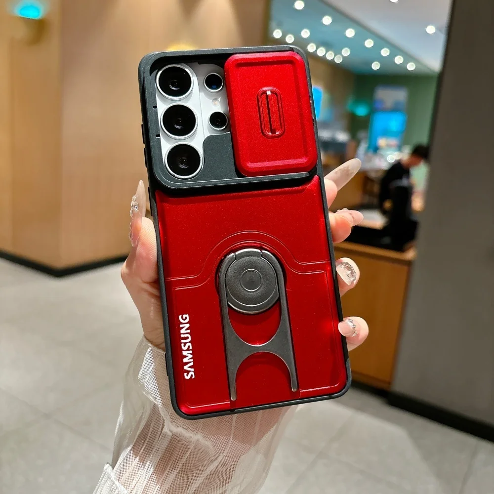 Enhanced Magnetic Bracket Case with Military Armor Slide Camera Protection