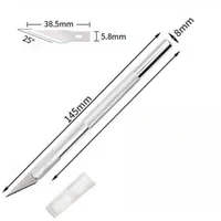 Metal Pen Knife Set Carving Engraving Cutter Non Slip Safety Handle for Craft Sculpture Precision Paper Cut DIY Handicraft Tools 6