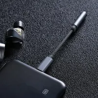 KZ AM01 Cable Type-C to 3.5mm Audio Adapter Line 32bit/384kHz Hi-Fi DAC + IC Amplifier Dual Chip Earphone Audio Cable 3