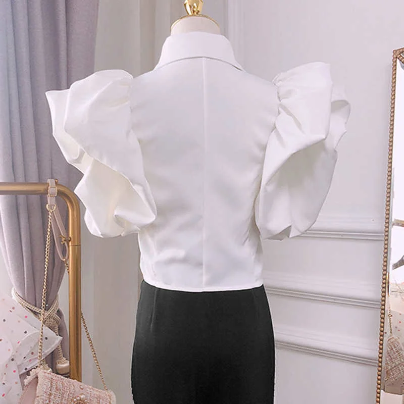 Vintage Ruffles Women Blouse