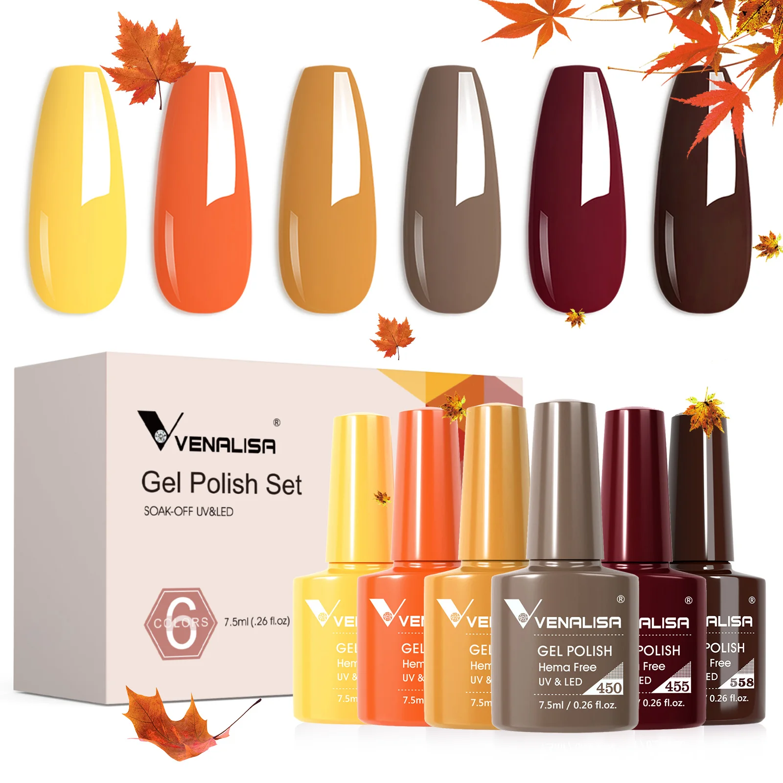 VENALISA Gummi-Basislack, Farbe für Nagelgel, Gelee, halbtransparent, für französische Nägel, Camouflage, Soak Off UV-LED-Nagelgel-Lack – Detail 1