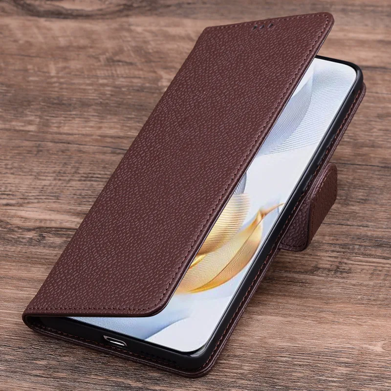 Hot Sales Luxury Genuine Leather Flip Phone Cases For For Honor 90 Honor90 Pro Leather Half Pack Phone Cover Case Shockproof