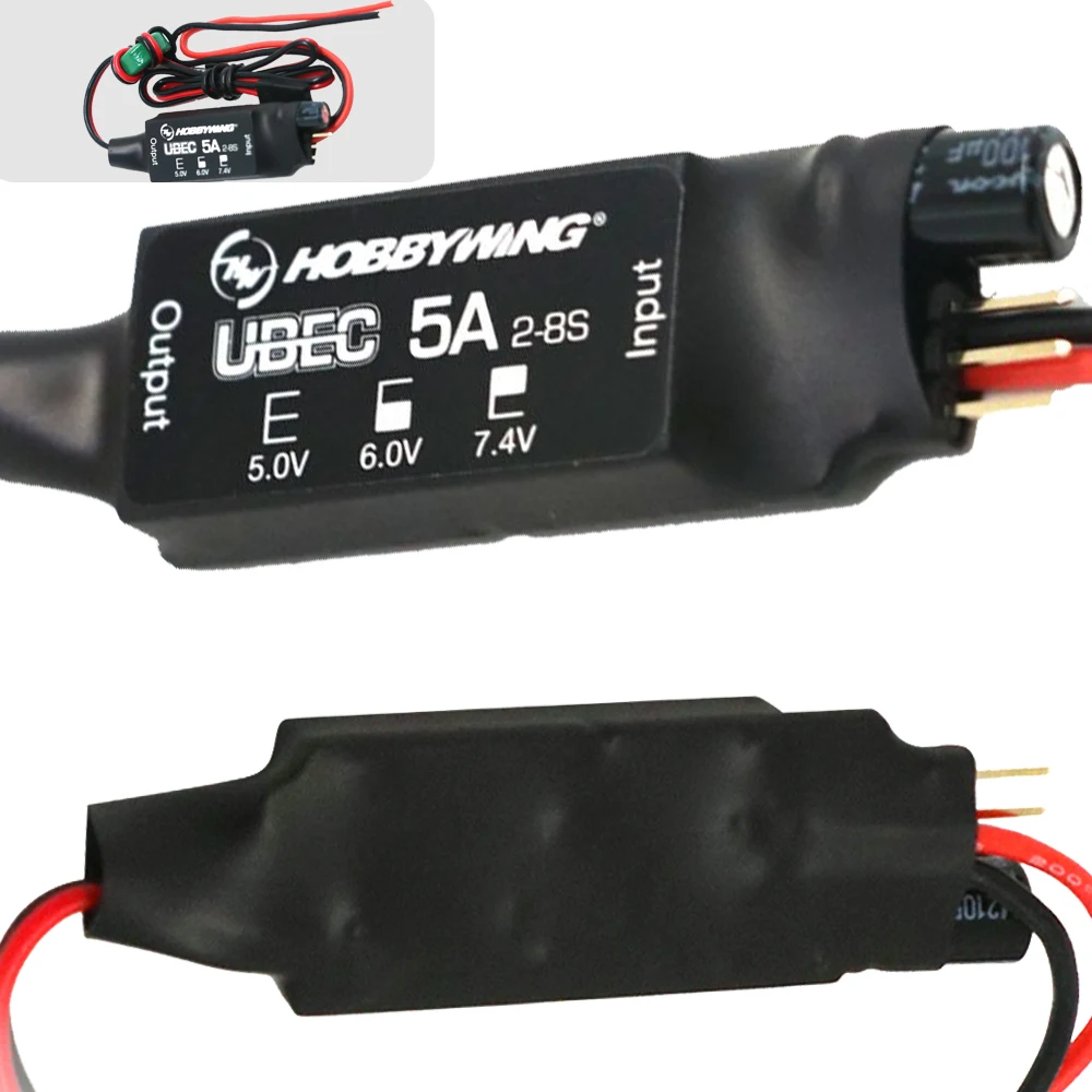 

Hobbywing 5A Регулируемый BEC 2-8S 5 в 6 в 7,4 в модуль регулятора высокого напряжения фотоэлемент управления чипом для радиоуправляемых автомобилей