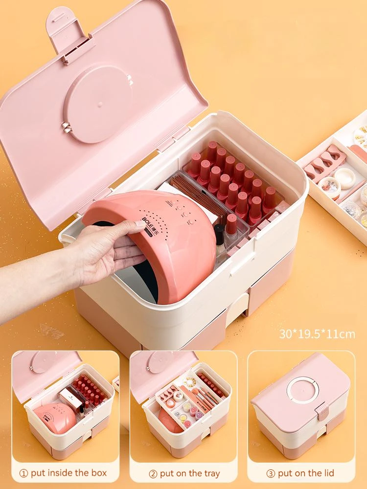 Gel Nail Polish Organizers and Storage Box Nail Supplies Organizer Case for  Nail Varnish Nail Lamp Nail Polish and Manicure Set - AliExpress