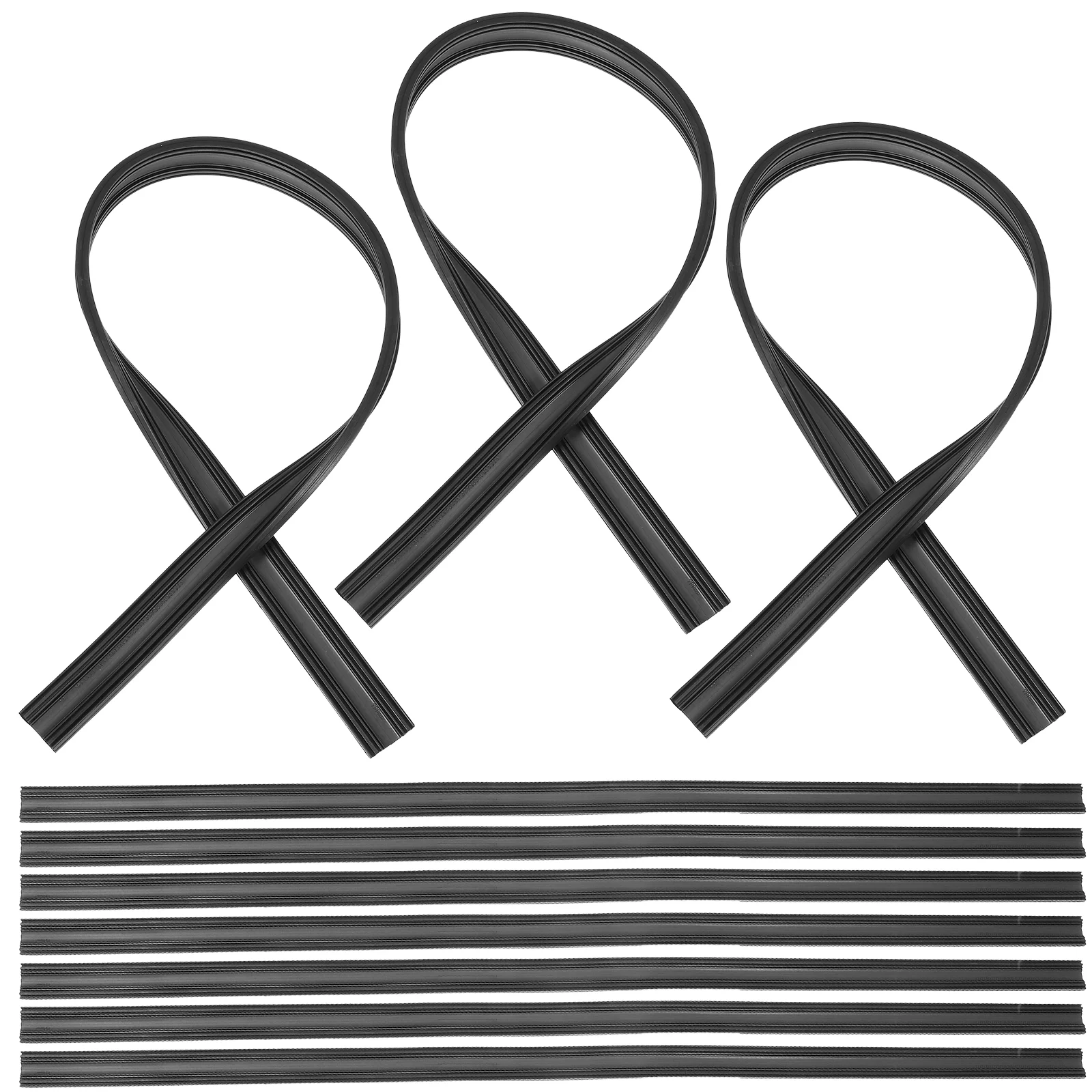 

10 Pcs Wiper Strip Rubber Vehicle Strips Manual Windscreen Frameless Windshield Automobile