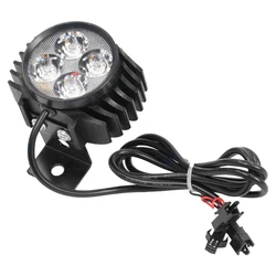 Dual Function LED Headlight with Horn for Enhanced Night Safety on Electric Scooters (Black)