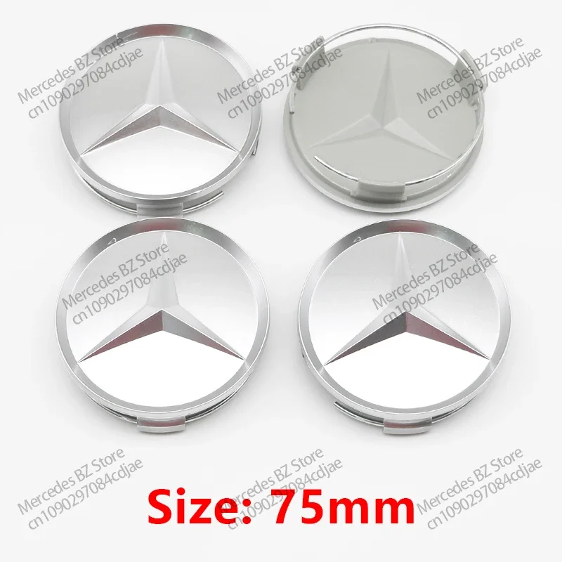 4PCS 75mm 60mm Car Wheel Center Hub Caps Cover for Mercedes Benz AMG B/C/E/S Class A Class GLC GLK CLA W204 W203W205 Accessories