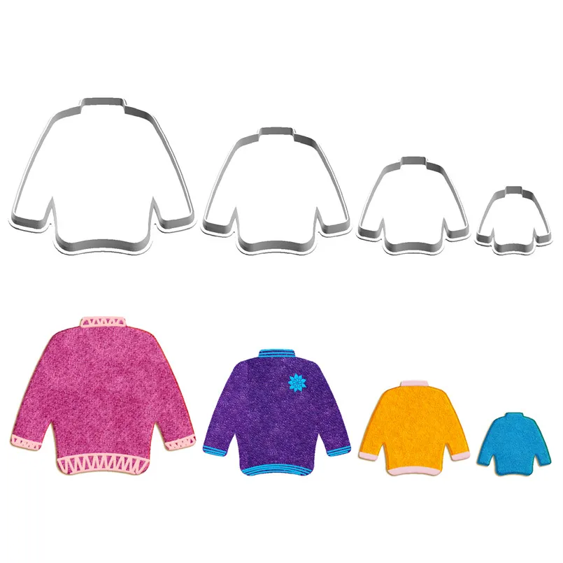 Four Specifications Cartoon Etiquette Decoration,Sweater,Plastic Molds,Cake Fondant Tools,Cookie Sushi and Fruits Cutters