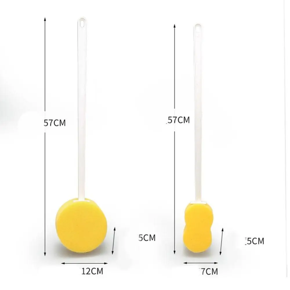 Durable Long Handled Bath Sponge Lightweight Back Scrubber Body Wash Brush Soft Exfoliating Tool Back Washer 5