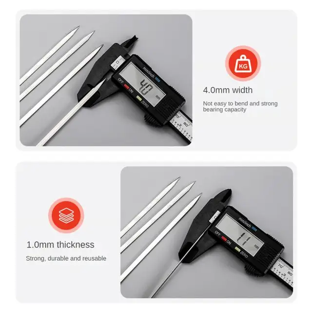 Különleges Jel A Lapos Barbecue Kolbász Pörköltet 9 Betűkészlettel Hook Acélpálcával Vastagság: 1 Mm Rozsdamentes Acél Szélesség: 5 - Image 4