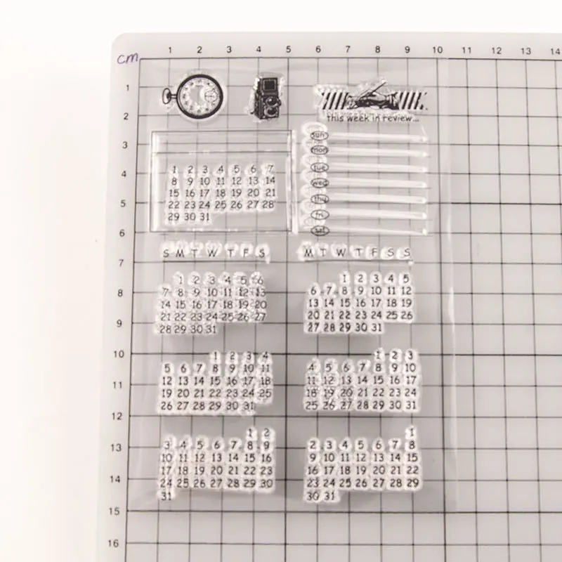 Transparent Clear Silicone Stamp Calendar Journal Deco for DIY Scrapbook Photo Albums Paper Notebook Card Clear Stamps Clear Rubber Stamps