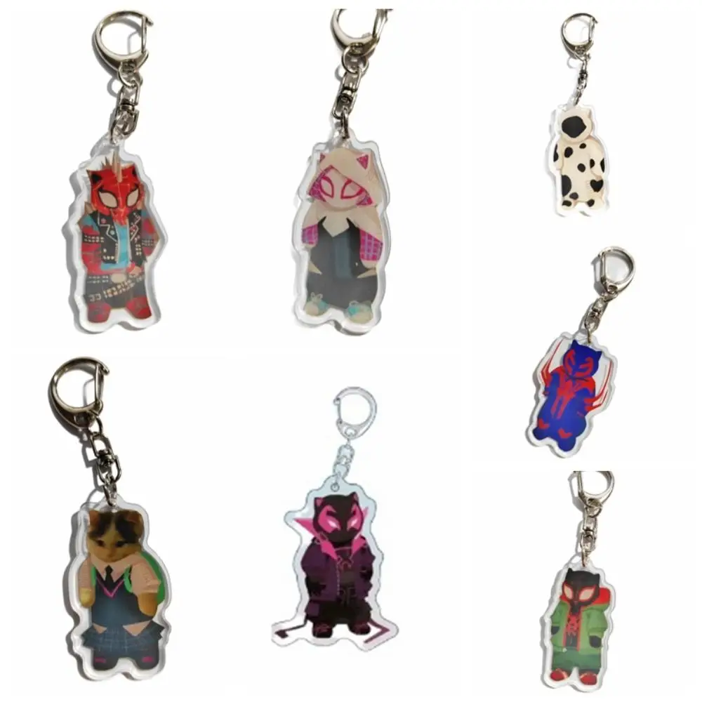 Memes Cat Cat Superhero Keychain Superhero Spider Punk Spider Cat Keyring Ciondolo Per Gatti Anime Memes Indistruttibile