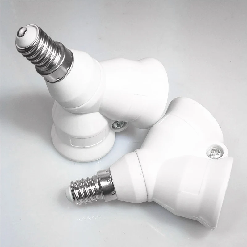 2in1 Adjustable E14 TO 2E14 Base Light Adapter For LED Bulb